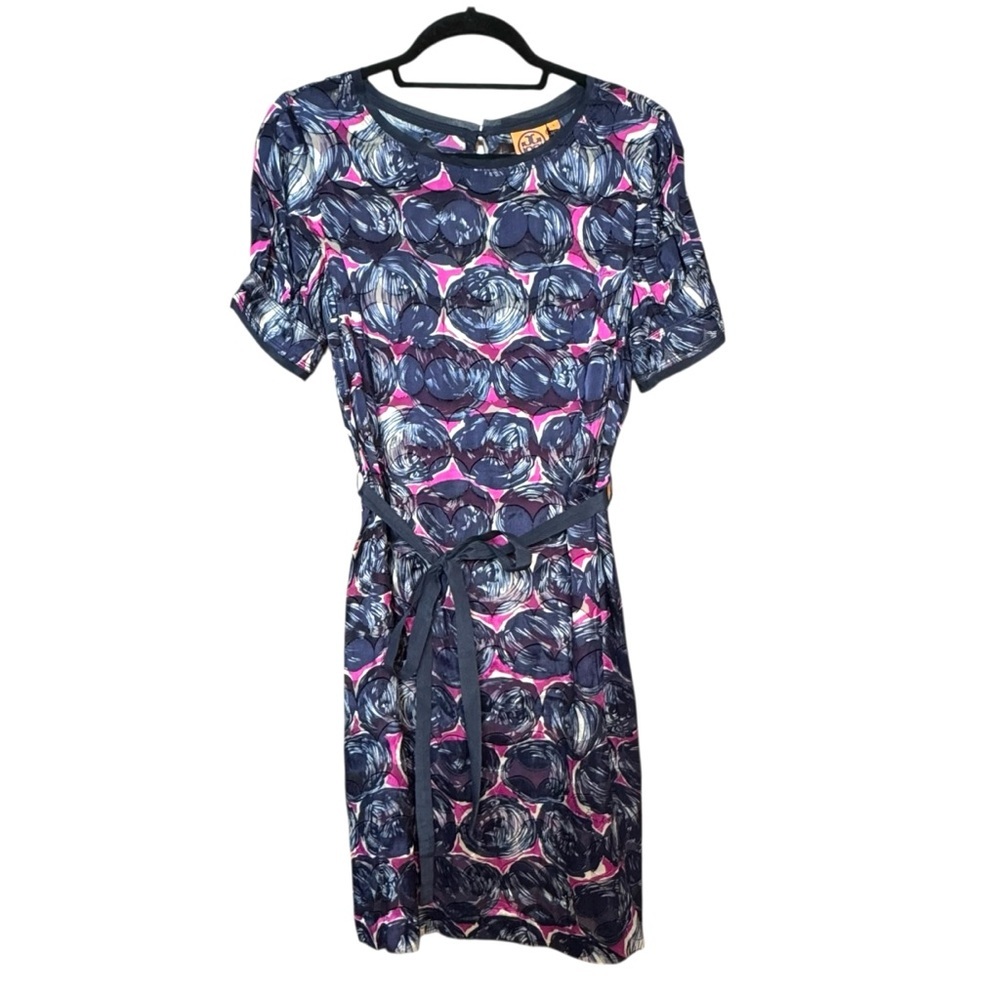 Tory Burch Silk Summer Dress Belted | Women’s Size 8 - Picture 2 of 16